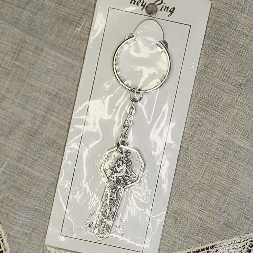 Religious Catholic Gift Saint St Christopher Air Land Sea Travel Protection Key